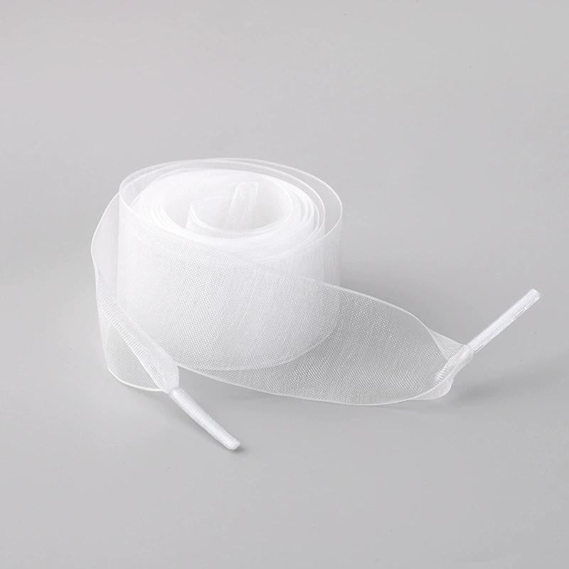 1Pair Women's Soft Casual Flat Shoestrings for Sneaker 2.5CM Wide Shoe Accessories Shoe Laces Silk Satin Ribbon Shoelaces