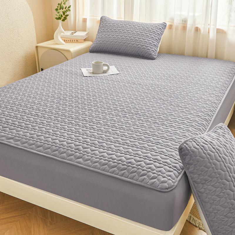 Soybean Cotton Waterproof Bed Sheet - Love Style, Mattress Protector Compatible with Simmons.