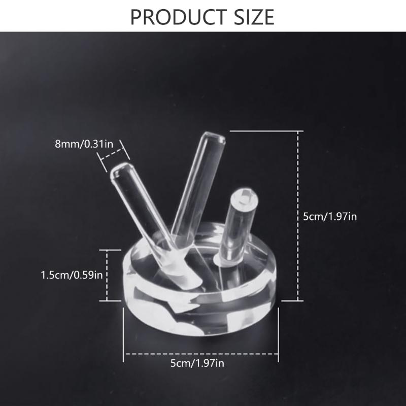 5/7cm High Three Legs Baseball Holder With Clear Base No Tool Needed Souvenirs Display Rack for Home Shop Decoration