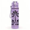 1PC Palm Tree Coast Badge 750ml Color Plastic Sports Water Bottle Leakproof Flip Straw Lid Suitable for Sports Office Home Use