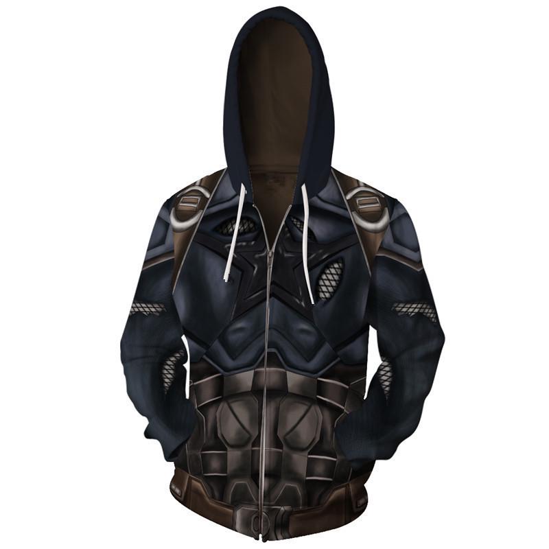 Autumn Men's Captain America Zipper Hoodie Sweatshirt