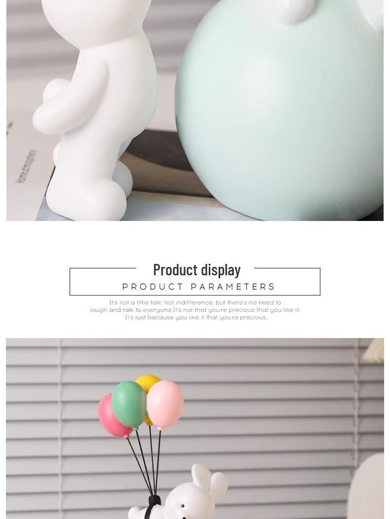 Handmade Cute Rabbit Ornament for Wine Cabinet, Bookshelf, or Living Room Decor