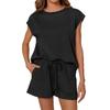Women 2 Piece Lounge Sets Casual Summer Outfits Short Sleeve Two-piece Set Women