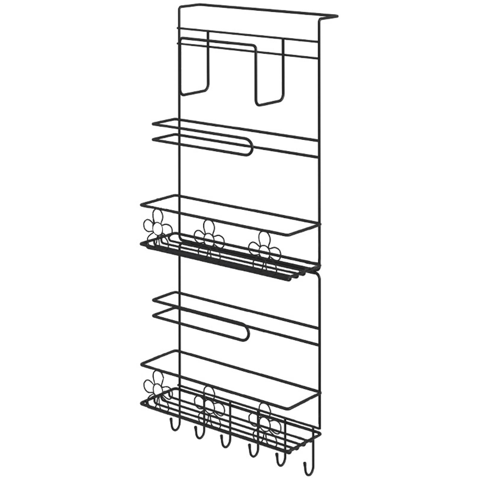 

Refrigerator Storage Racks With Hook Refrigerator Side Shelf Storage for Refrigerator Washing Machine чорний