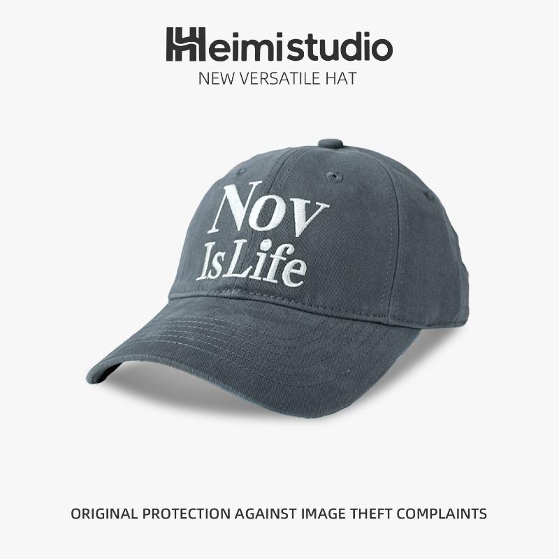 25 Early Autumn New Soft Top Letter Embroidered Baseball Cap Men and Women Peaked Cap Widened Hat Tide