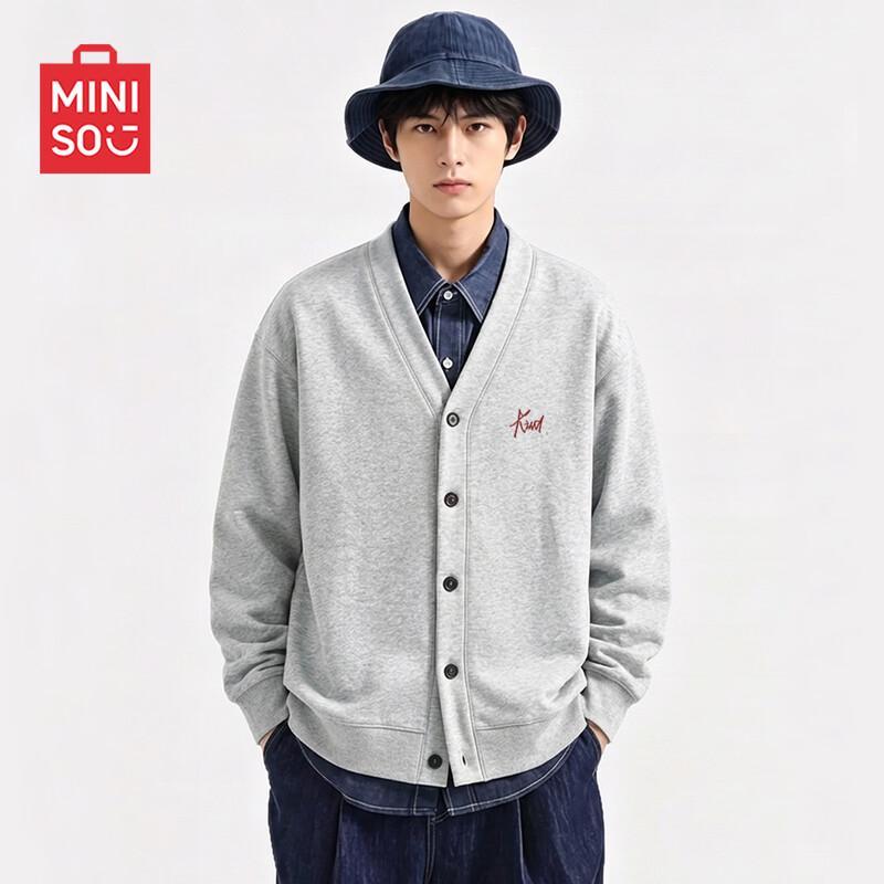 MINISO V-Neck Casual Cardigan Sweatshirt