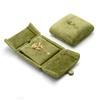 Double Opening Grass Green Velvet Jewelry Box For Rings Earrings Necklaces Bracelets And Bangles Elegant Jewelry Packaging Storage Solution