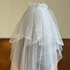 Mesh Veil Hair Clip White Bridal Tulle Elegant Girls Head Gauze  Hair Accessories