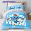Erling Haaland Set Copripiumino Matrimoniale Coperta Federe Decorazione Casa Regalo di Compleanno (1 * copripiumino + 2 * federa, senza nucleo)