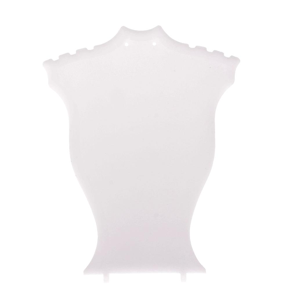 Plastic Necklace Earrings Pendant Chain Jewelry Display Model Bust Stand Suitable for Home Business Storage Presentation