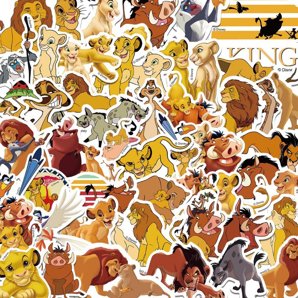 50pcs Various Disney Cartoon Graffiti Stickers The Lion King Waterproof Decals Stickers For Phone Laptop Notebook Diy Kids toy