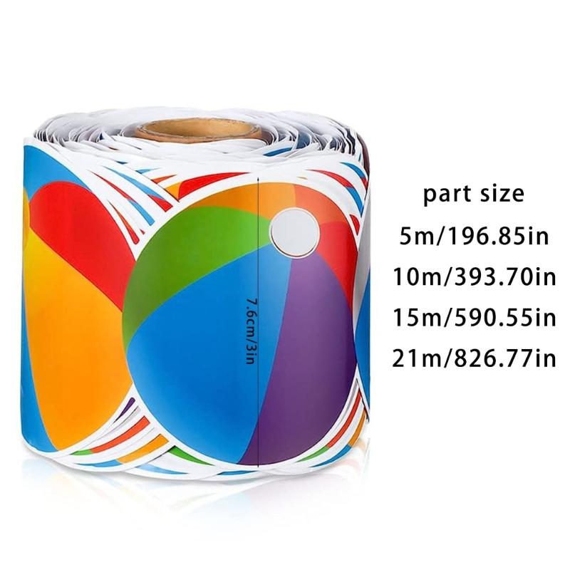 Colorful Beach Balls Border Trim Bulletin Board Border Trim 16ft-69ft for Notice Board Chalkboard Classroom Decoration