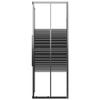 Cabine de douche - À rayures - 80x80x180 cm - Verre ESG 4 mm - Cadre aluminium noir