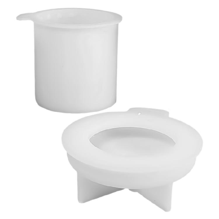 

Candle Cup with Lid Mould Decorative Silicone Mold For Handmade Resin Gifts Jewelry Dishes And Craft Supplies 1