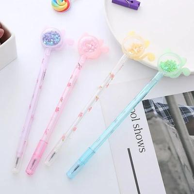 1 Piece Stationery Pens School Office Suppies Novel Creative Kawaii Cat Glitter Recreation Cute Gel Pen