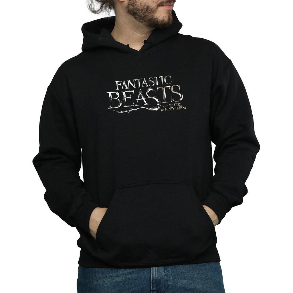 Fantastic Beasts Mens Text Logo Hoodie