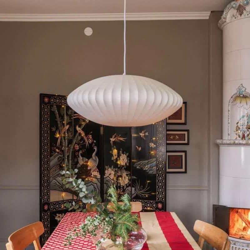 Oeny Designer Cream Style Silk Lamp