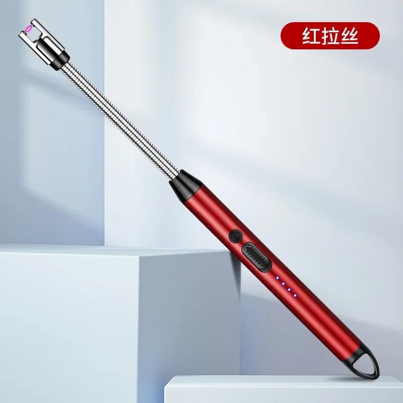 360° Kitchen Candle Gas Stove Plasma Pulse USB Electric Arc Lighter Outdoor BBQ Windproof Power Display Hook Ignition Gun