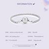 WOSTU 925 Sterling Silver Infinite Love Basic Charm Bracelet Pave Setting CZ for Women Beads and Pendant Charms DIY Jewelry