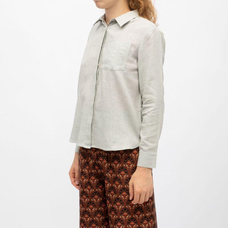 Chemisier gris chiné carli manches longues Femme LA PETITE ETOILE