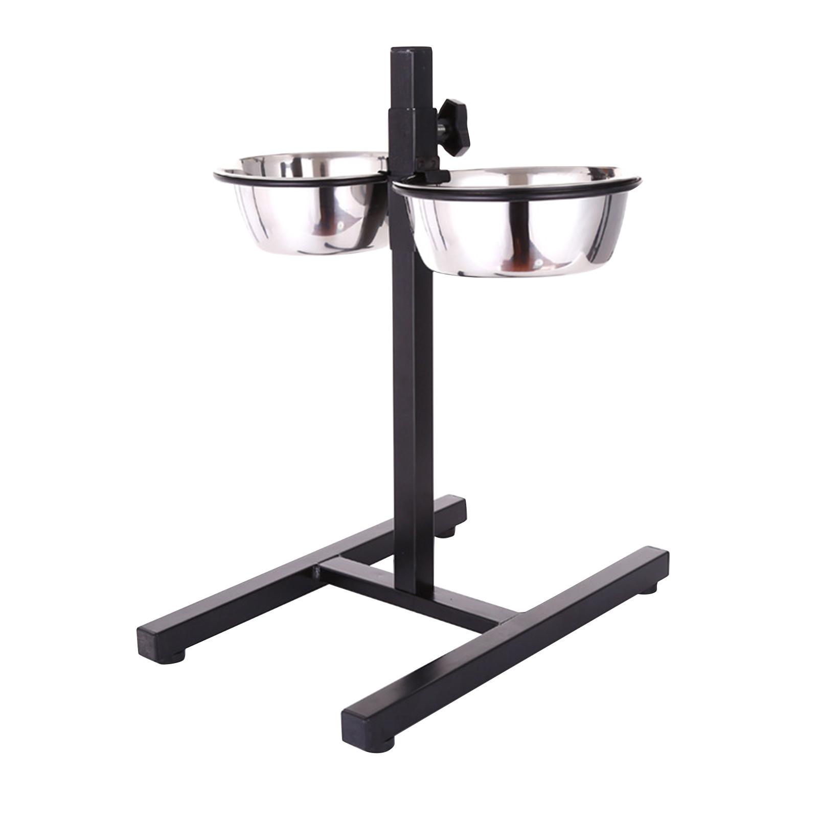 

Stainless Steel Adjustable Dog Bowl Pet Tableware, Floor Mounted Four Legged Pet Water Basin One Size