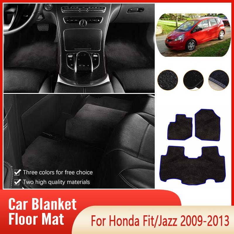 

Автомобильные коврики для Honda Fit Jazz GE6/7/8/9 2009 ~ 2013, противоскользящие роскошные фланелевые коврики из полиэстера, коврики для ног, напольные матовые авто