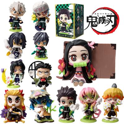 Demon Slayer Tanjiro Kamado Nezuko figurine de dessin animé anime boîte aveugle statue créative personnalisée modèle ornement boîte cadeau surprise