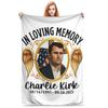 Charlie Kirk A True Patriot Blanket Quality Soft Warm Bedding Throws Spring Girls Boys Living Room Street Trend Bedspread