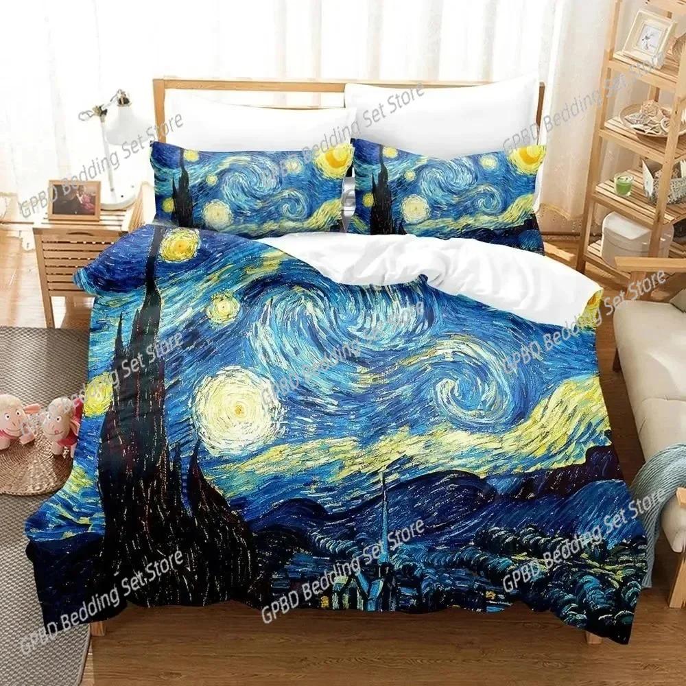 Comforter 3D Print Van Gogh Bedding Set For Bedroom Soft Modern S Comefortable Kids And