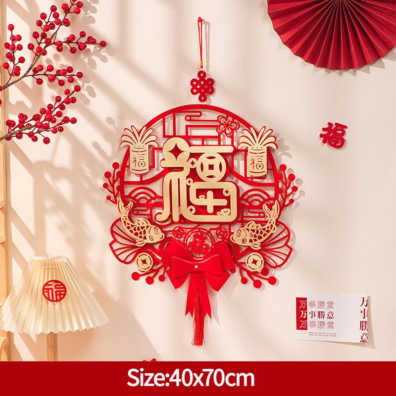 Lunar  Horse Year Wall Hanging Pendant  Spring Festival Decorations 2026 Chinese New New Year Hanging Ornament Room Decor