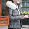 Fashion Winter Short Parkas Female Outerwears Hooded Faux Fur Collar Lady Jackets Thick Warm Elegant Coats
