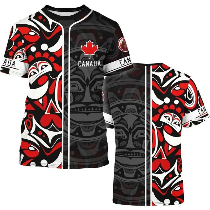 Canadian Maple Leaf Shirt For Men Canada Day Flag T-Shirt 3D Printing Cool Short Sleeve Shirt Unisex Casual Oversized T-Shirt