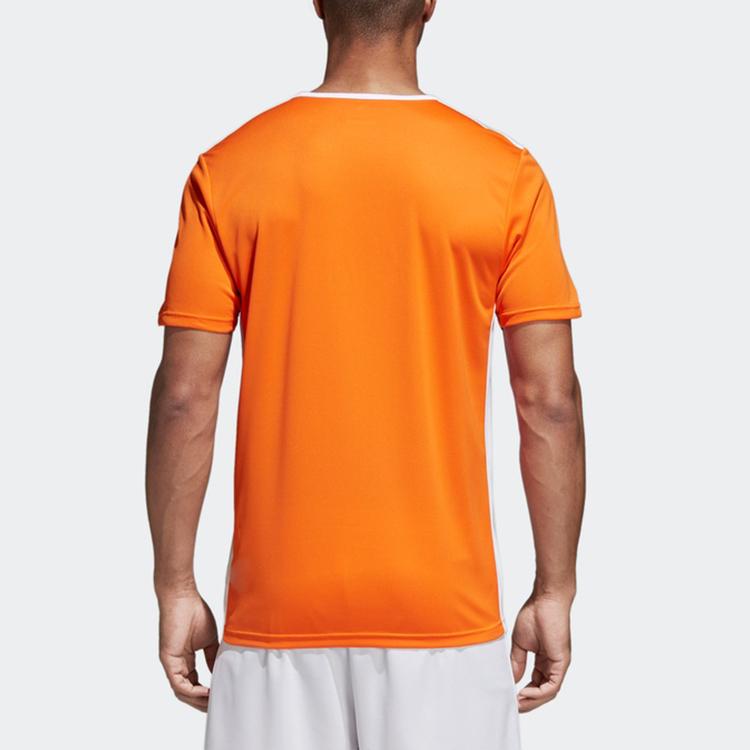 Adidas Entrada 18 Training с коротким рукавом Мужские топы оранжево-желтые CD8366