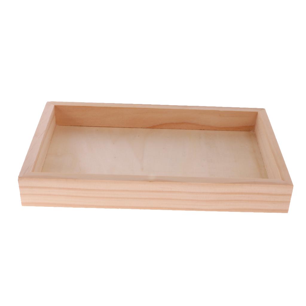 

Деревянный лоток 24.5x15.5x3cm Ящик для хранения Домашний декор Ювелирные изделия Дисплей Органайзер