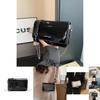 Trendy Chic Crossbody Bag Stylish Casual Square Design For Everyday Use In Black And Silver