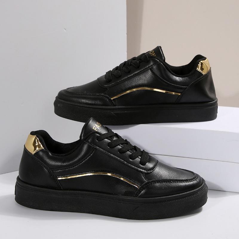 New Round Head Solid Color Little White Shoes Casual Single Shoes Trendy Women's Shoes