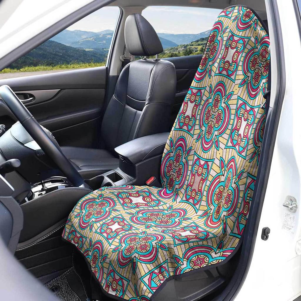 Universal Front Car Seat Towel Cover - All-Season Protector for Gym & Workout