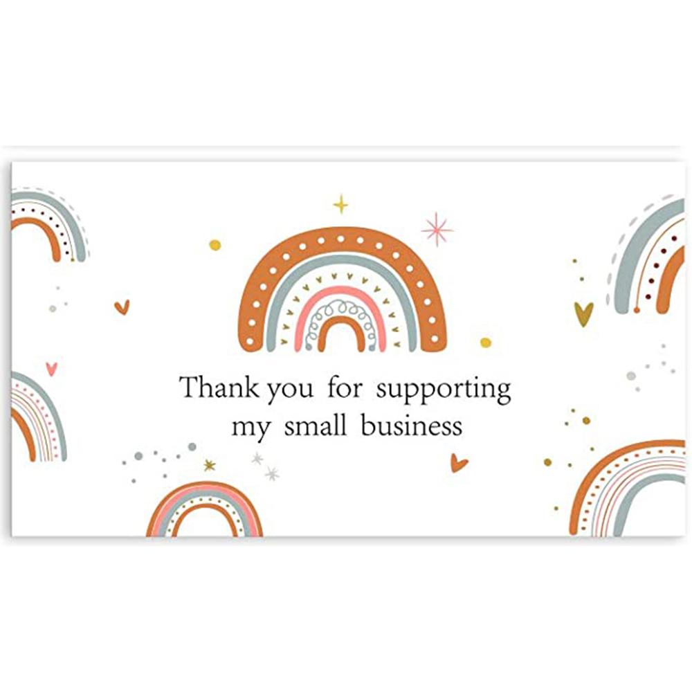 Tarjetas de visita de agradecimiento por su pedido, tarjetas de felicitación de agradecimiento para pequeñas empresas, 10-50 Uds.