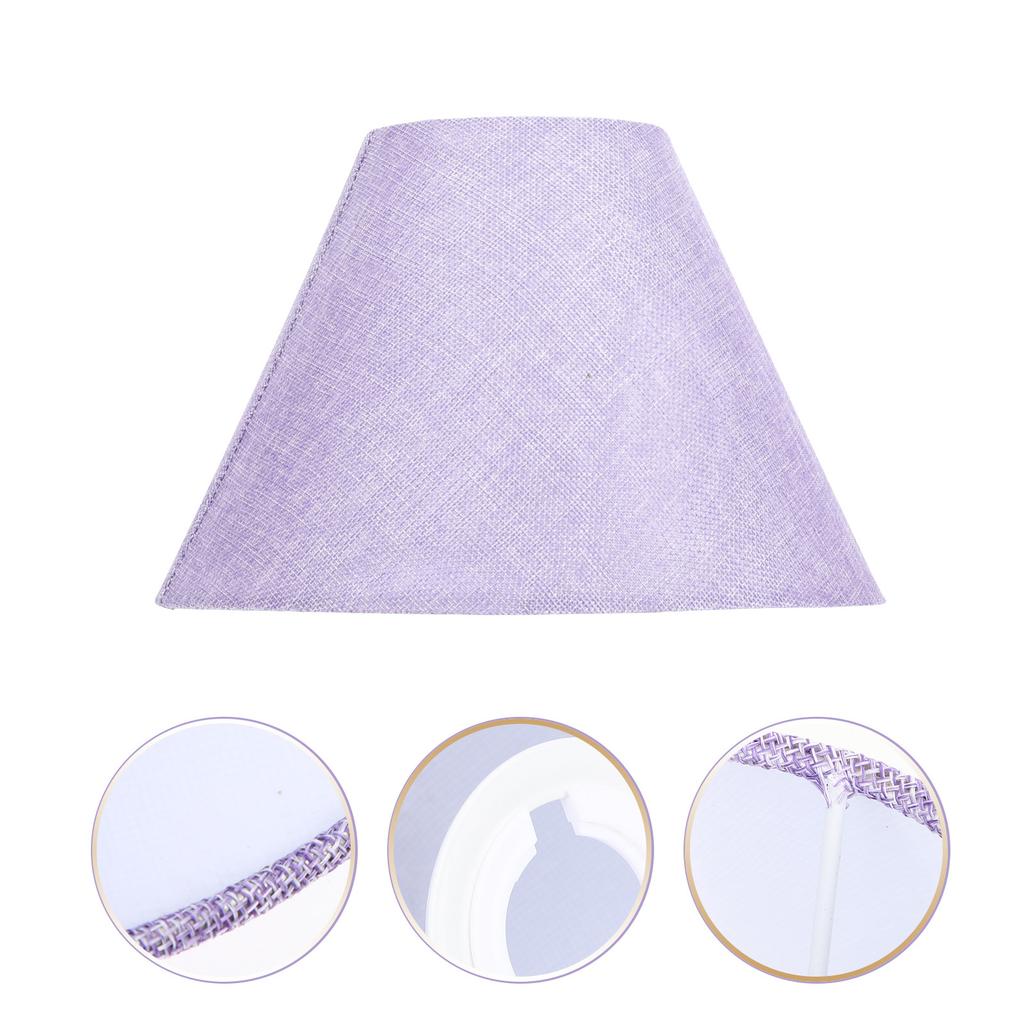 Small Linen Lampshade E14 E27 Light Socket Desk Lamp Wall Lamp Replacement Cover Retro Style Drum Lampshade Indoor Light