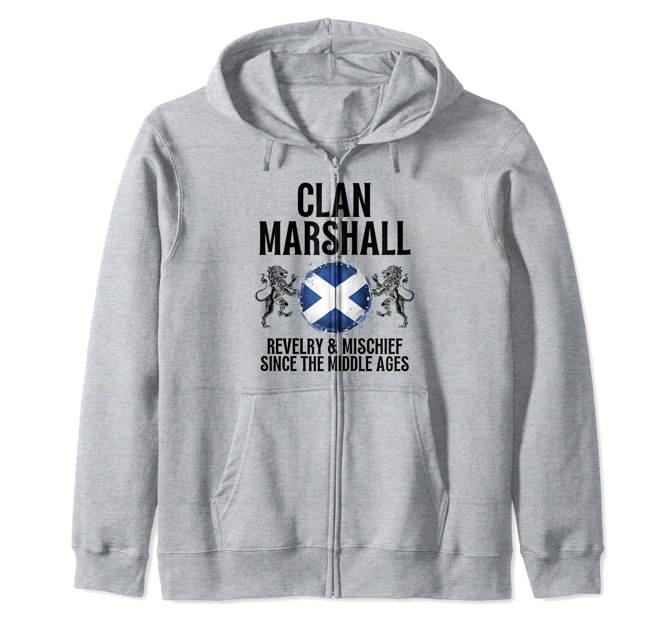

Marshall Clan Scottish Surname Scottish Coat of Arms Zip Hoodie