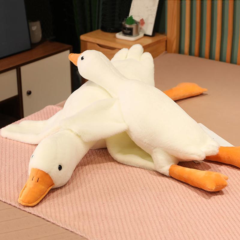 50-190Cm Big White Goose Plush Toy Soft Stuffed Animal Huge Duck Pillow Very Large White Goose Sofa Cushion Girl Birthday Gift
