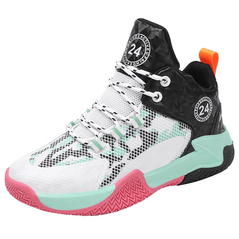 High-Top Men's Basketball Sneakers 2025: New Youth Style, Thick-Soled, Non-Slip, Shock-Absorbing.