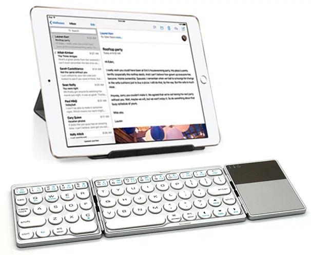 Klawiatura Bezprzewodowa Do Tabletu Z Touchpadem, Składana, Bluetooth Typerclaw Bs120