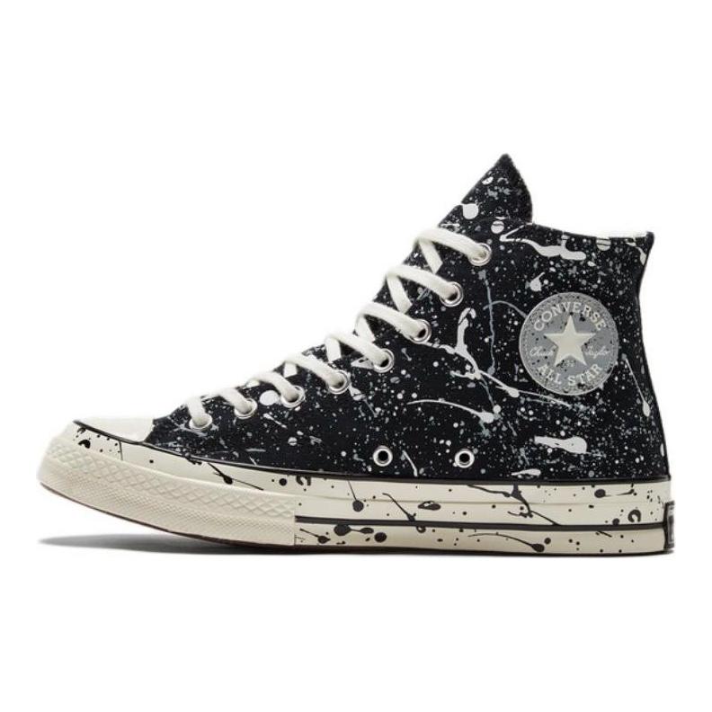 Converse Chuck 70 High Archive Paint Splatter - Black Unisex Sneakers Ash-Stone Egret A01171C