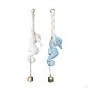 Hanging Door Opening Ornament Charm Windchime Wooden Seahorse Doorbell Pendant for Office Wall