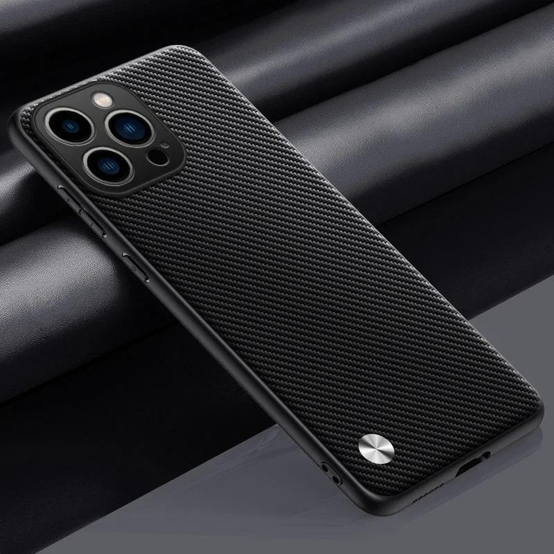 EUCAGR Luxe PU Leer Telefoonhoesje Voor iPhone 17 Pro Max 17E 16E 15 14 13mini 12 Pro Max Effen Huid Schokbestendig Zachte Achterkant