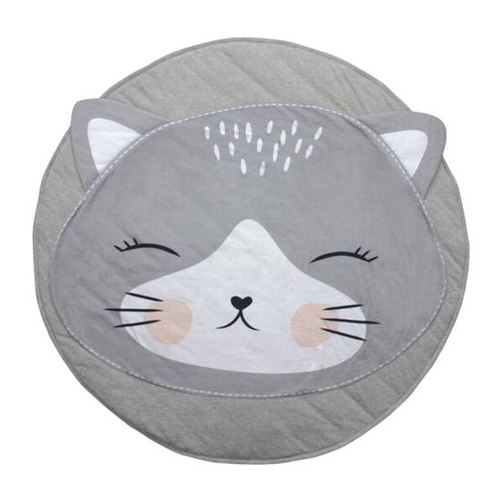 Bebek Oyun Matı Yumuşak Malzeme Bebek Emekleme Pedi Dairesel Tasarım Hayvan Desenli Bebek Aktivite Matı Bebek Emekleme Pedi