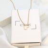 Stylish And Simple Stainless Steel Hollow Love Necklace Jewelry Women'S 18K Gold Heart-Shaped Collarbone Chain Niche High-End Sense