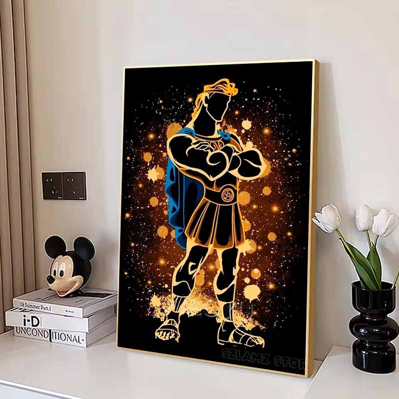 Disney Diamond Painting Hercules Silhouette Art Illustration DIY 5D Cartoon Mosaic Cross Stitch Gift Room Decoration