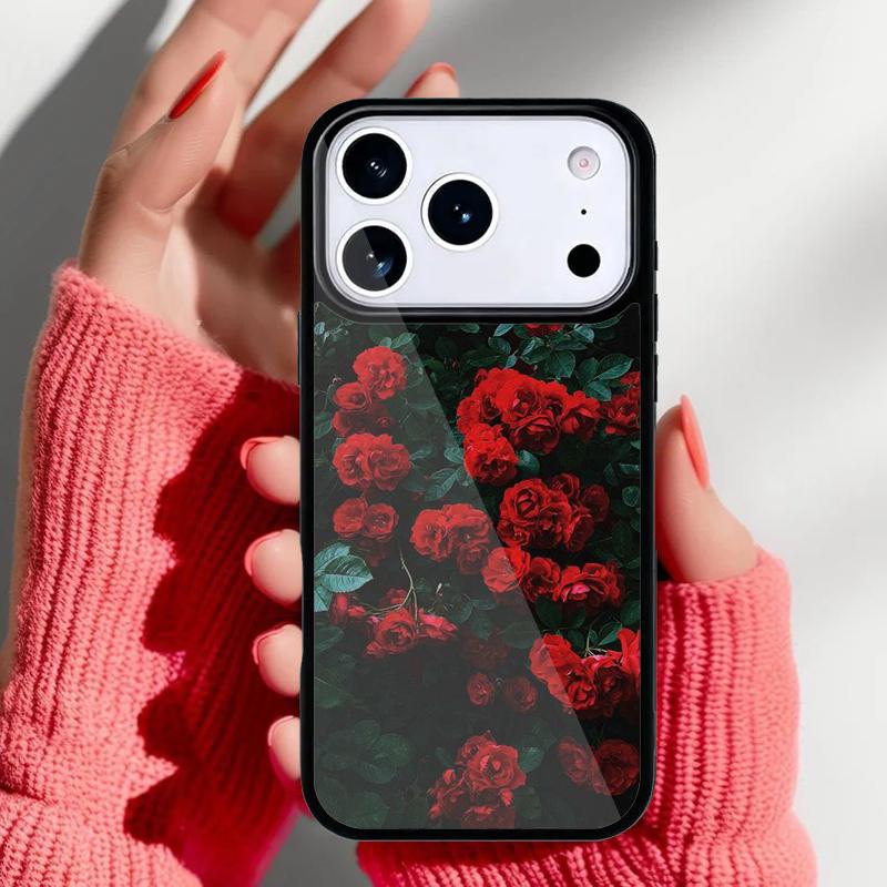 

Красная Роза Чехол для Телефона для iPhone 17 Air 16e 15 14 13 Pro Max Задняя Крышка для 12 11 Pro Coque iPhone 16